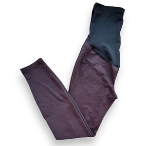 A:Glow Women’s Maternity Ponte Leggings Purple Size XS